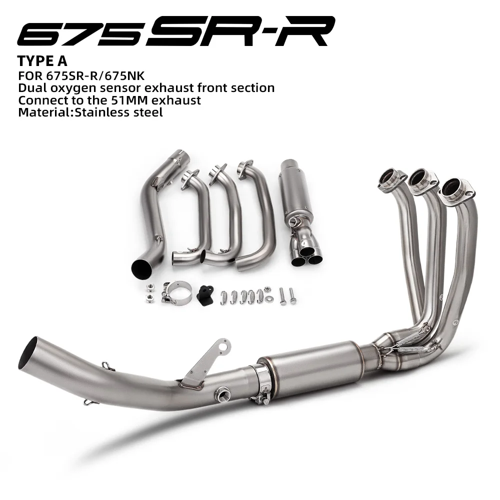Motorcycle Exhaust Pipe For 675SR 675SS 675sr 2024 2025 51mm Header Pipe Exhausts Pipes