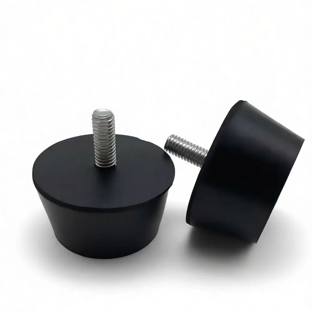 Thermal Resistant Rubber Mount Threaded Adjustment Foot Anti Slip Vibration Damper For Industrial Equipment Base Support Pad