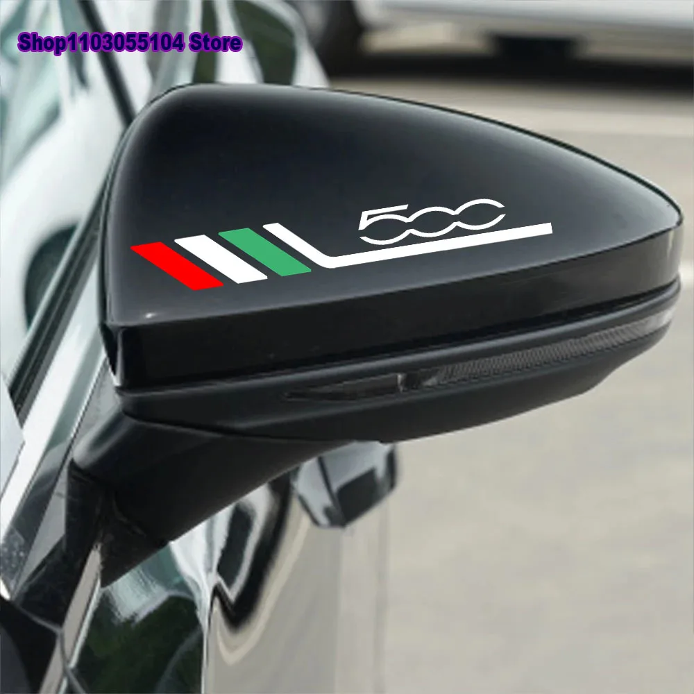 2 قطعة ملصق مرآة الرؤية الخلفية للسيارة لشركة فيات 500 أبارث 500x برافو باندا بونتو تيبو 500L #6