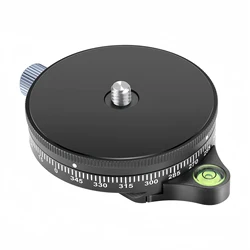 Lanxire Camera Panoramic Panning Base, 3/8″ Screw Aluminum Alloy Panorama Ball Tripod Head with Bubble Level for Tripod Monopod
