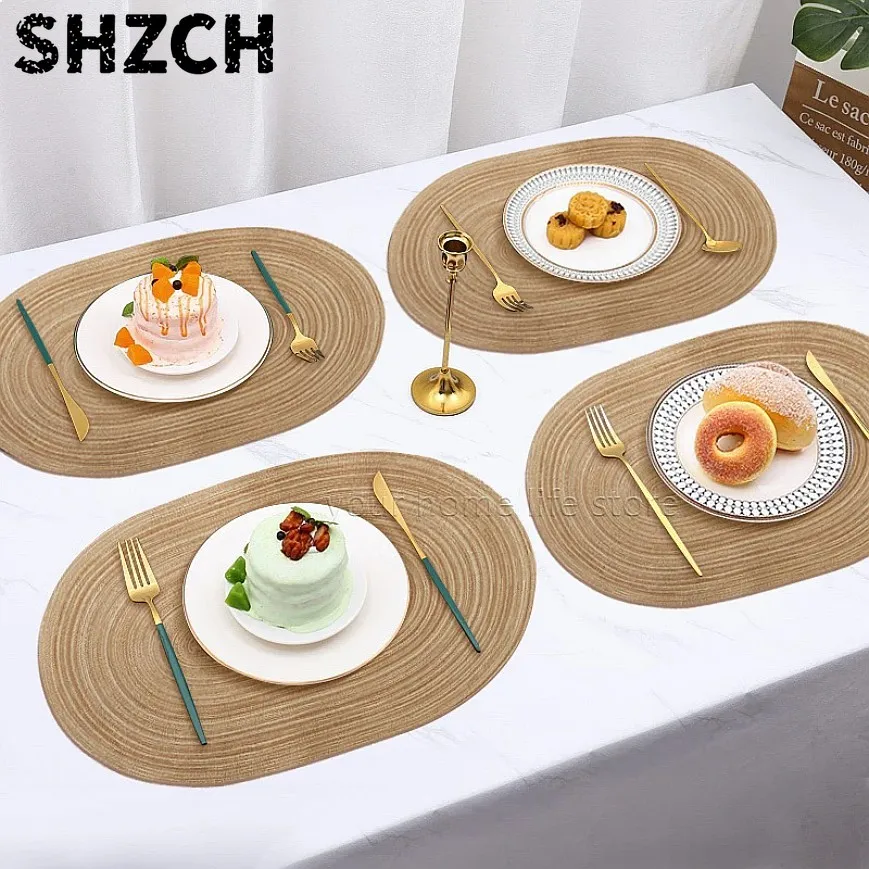 4pcs Heat Resistant Washable Placemats Set for Kitchen Dining Table NonSlip Mixed Colors