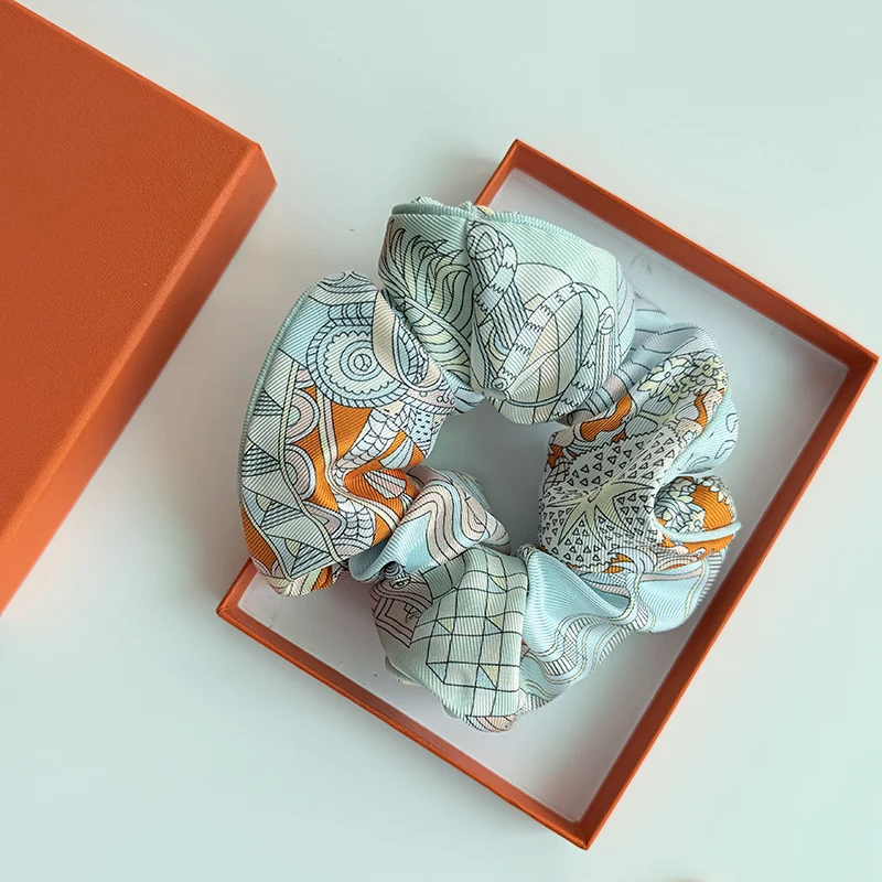 

Большая шелковая резинка для волос, роскошные резинки для волос 25 мм, 5 см, 100% чистый шелк шелковицы, эластичный держатель для хвоста, эластичная веревка, ленты для волос