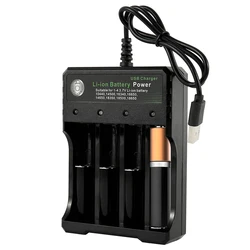 4 Slot 18650 Battery Charger 2X 3X 4X Slots For 18650 18500 16340 14500 26650 Charging 3.7V Rechargeable Li-ion Battery Charger