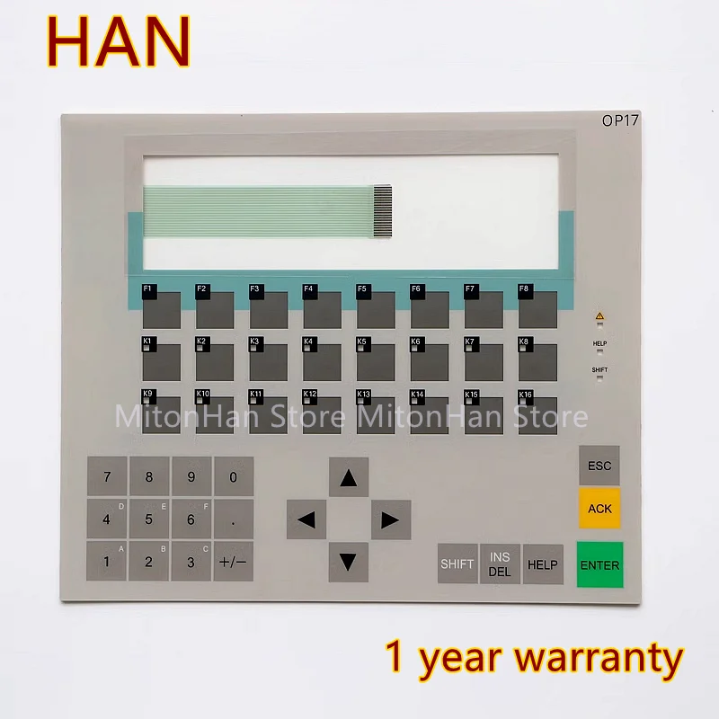 Filme de membrana teclado para OP17-DP, 6AV3617-1JC00-0AX1, 6AV3617-1JC20-0AX1, 6AV3617-1JC30-0AX1, novo