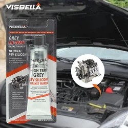 Visbella Red Motor Engine Joint Paste Multifunctional Liquid Gasket High Temp RTV Silicone Waterproof Sealer Gasket Maker