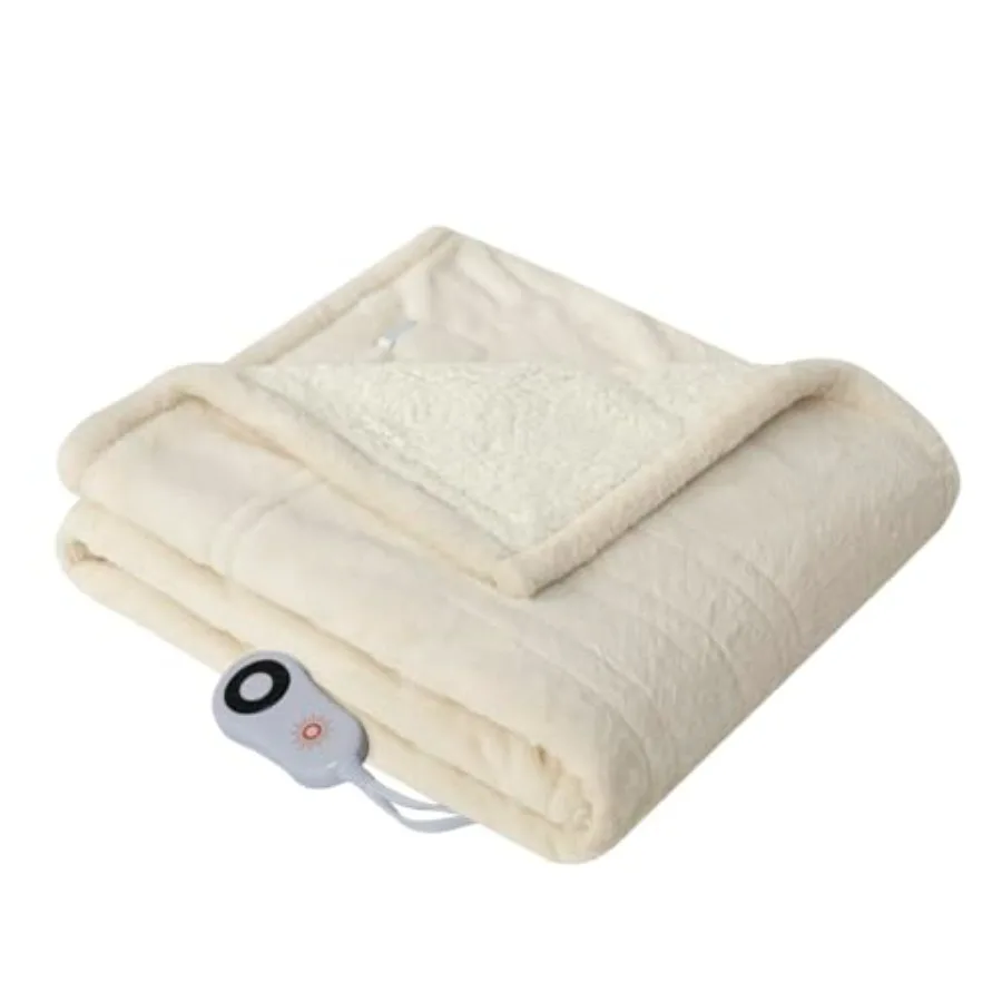 

STONECREST Reversible Electric Blanket Heated Throw 50"x60" Heating Blanket with 5 Setting Controller 4 Hour Auto-Off Overheati