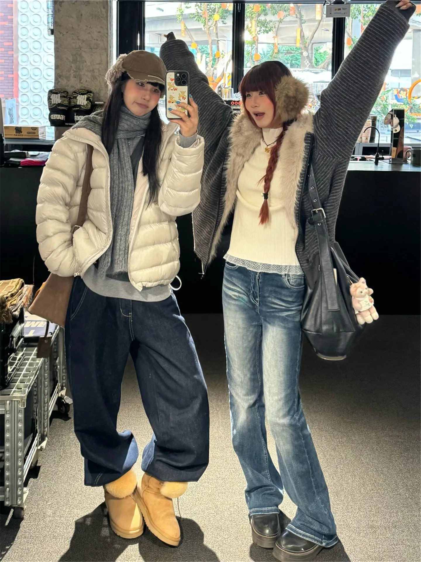 

American Retro Blue Low Waist Bell Bottom Jeans Women's Autumn Winter Slimming Long Narrow Version Floor Length Pants