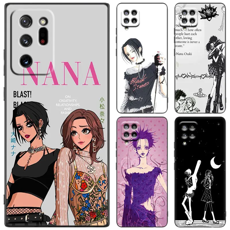 Nana Osaki Anime Black Case For Samsung Galaxy M14 M13 M12 M54 M53 M52 M33 M04 M23 Note 10 Plus 20 Ultra A6 A7 2018 A52017 Cover