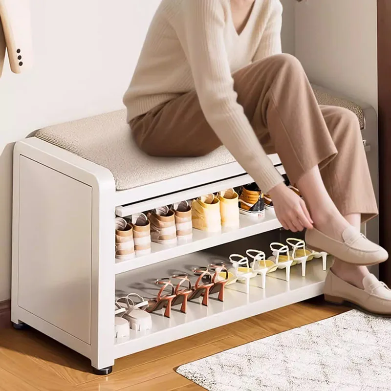 c13-Relaxing Transparent Foot Stool Pouf Vanity Chair Nordic Designer Bedroom Foot Stool Shoe Storage Tabouret Unique Furniture