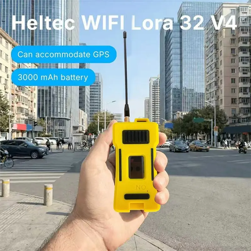 OLED Display Solar Powered Wifi Lora 32 V4 0.96 Inch Meshtastic Case For Heltec V4 Lora 32 Dev-Board Shell Only Case A