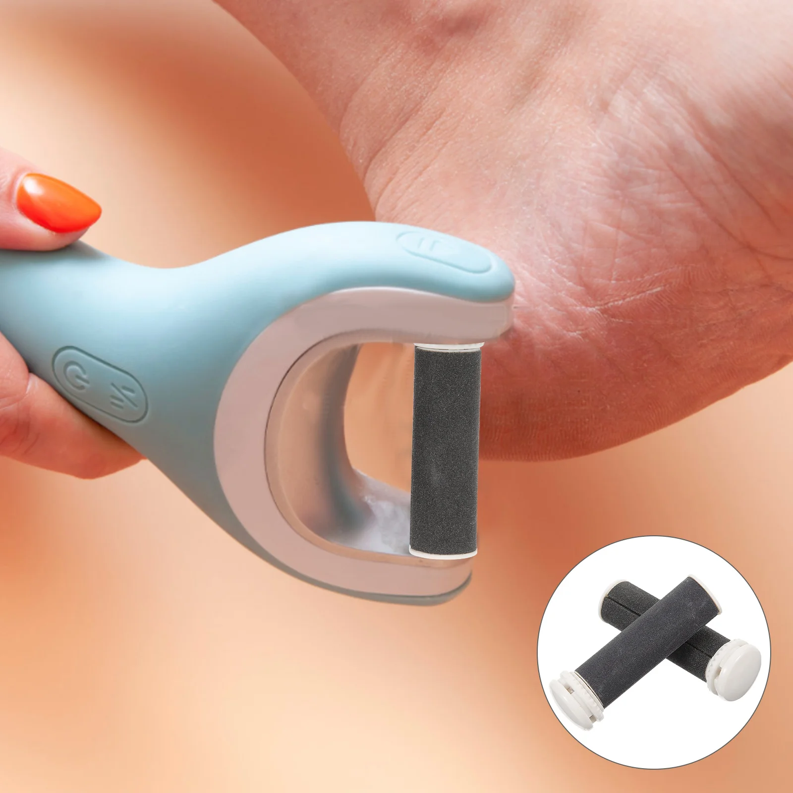 

4Pcs Electric Foot File Roller Head Parts Durable Callus Removal Pedicure Accessories Smooth Feet Foot File Roller Head