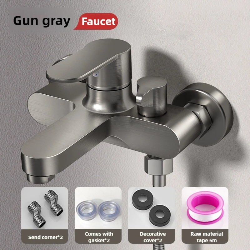 Bathroom Shower Faucet Mixing Valve Shower Set Bathroom Bathtub Mixing Switch Triple Hot and Cold Faucet