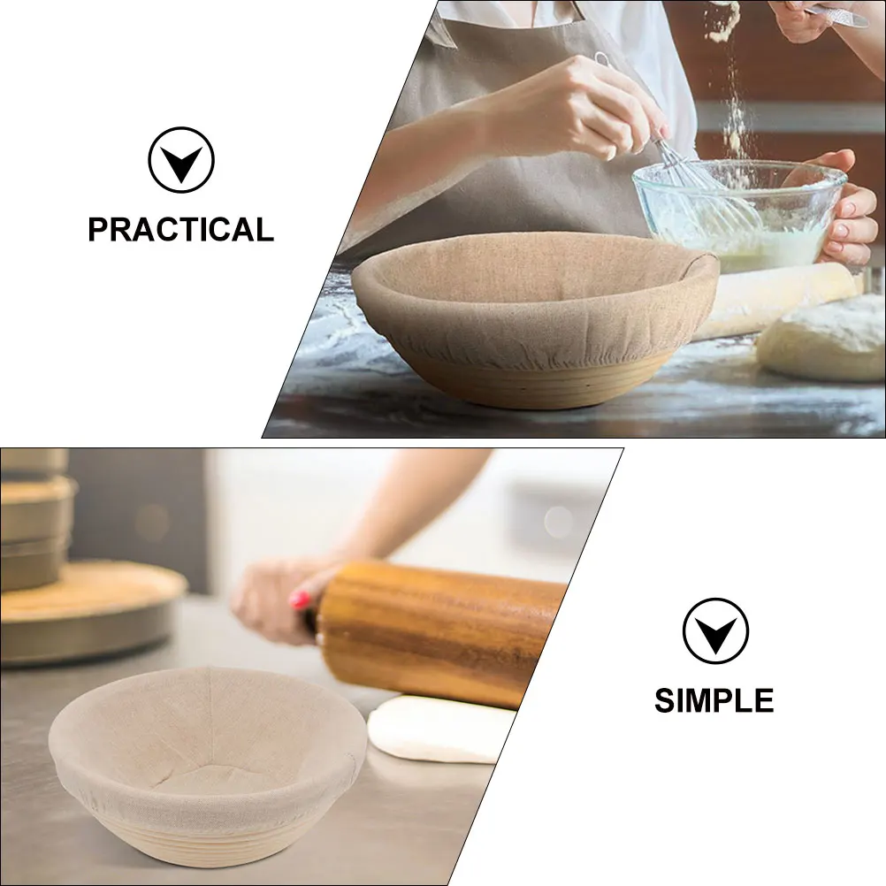 

6 Pcs Basket Cover 20x8cm 22x8cm 24x9cm Cotton Fermentation Baking Tool Pastry Kitchen Supplies Dough Bread Baking Liner Liner