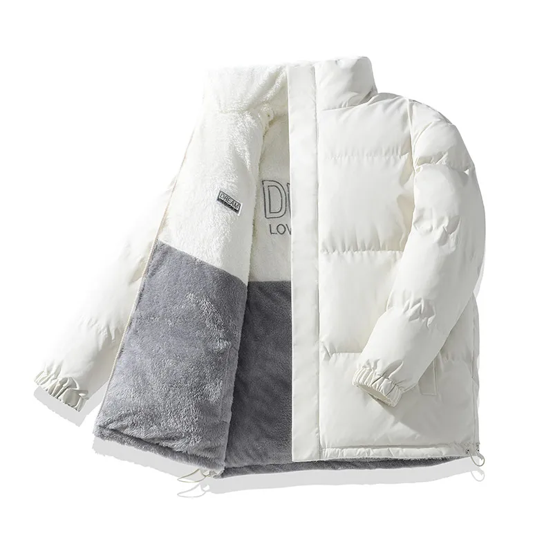 ملابس قطنية عصرية جديدة مقاومة للرياح ودافئة عالية الجودة للترفيه في الهواء الطلق سترة دافئة وسيم على الوجهين