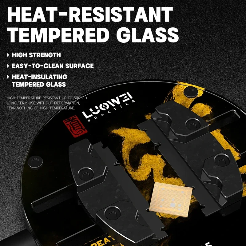 

LUOWEI LW-AP05 Heat Insulation Ring Tempered Glass Fixture, Motherboard Repair Holder for Mobile Phone Chip Maintenance Tool
