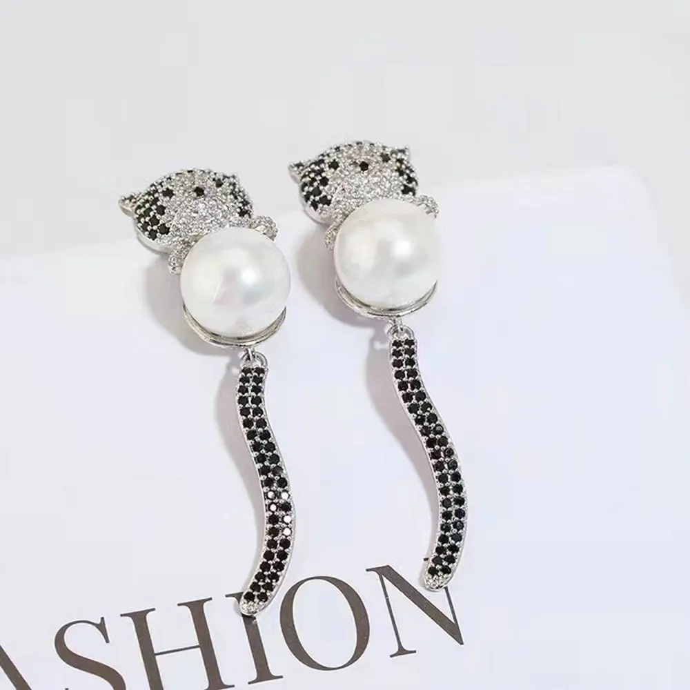 

Bilincolor Cute Cat Zircon Earrings for Women