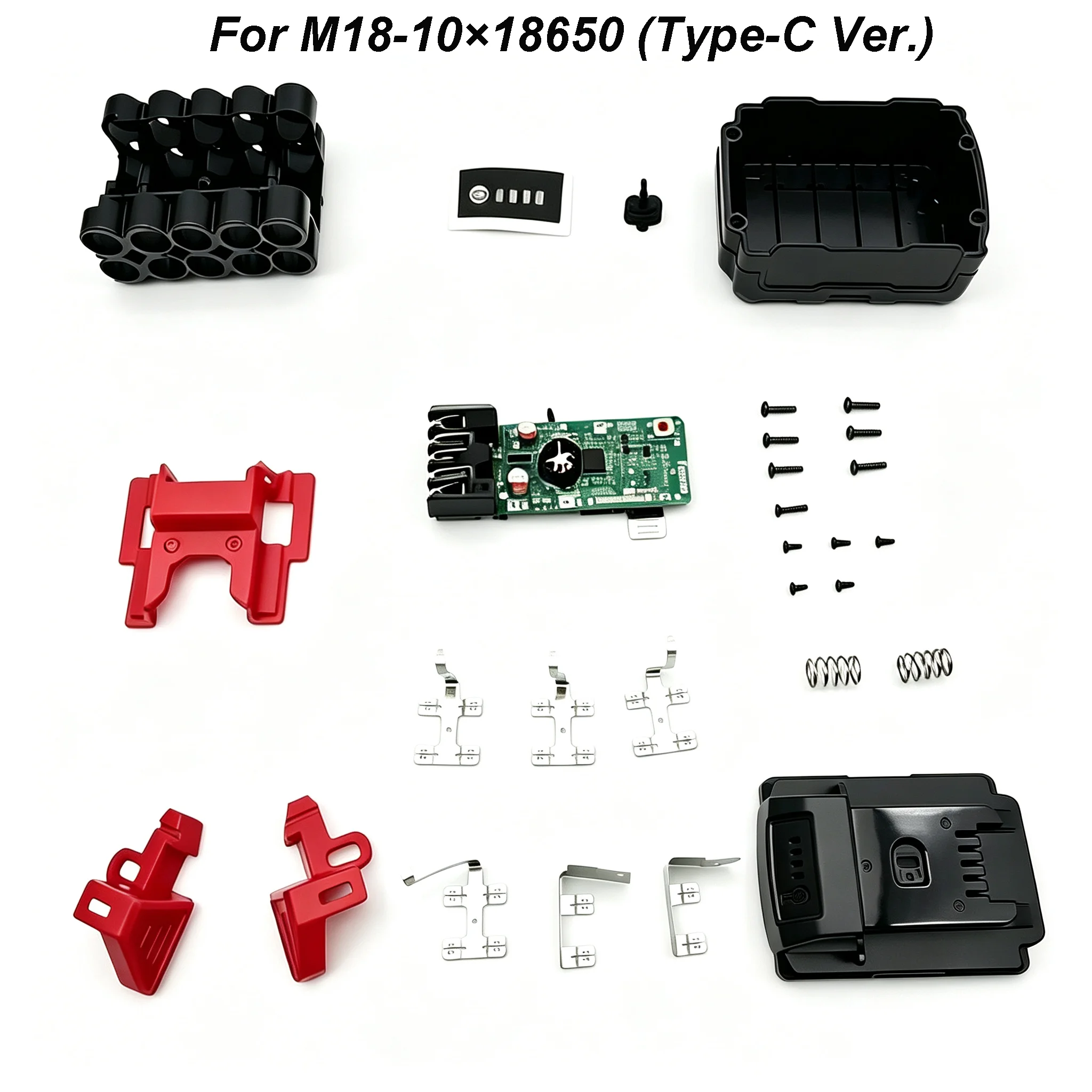 Lithium Battery Case Box Housing TypeC Power Bank PCB Protection Circuit Board for Milwaukee for M18 18V 10*18650 Li-ion Battery