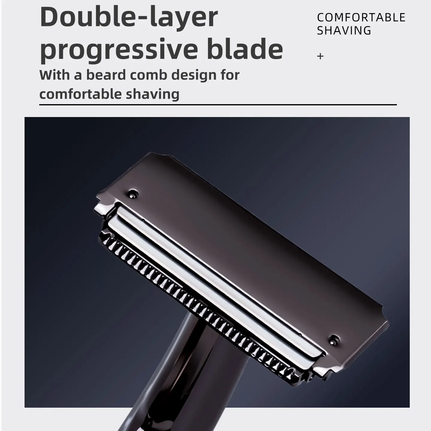 الكلاسيكية المعادن طبقة مزدوجة نصف الحواف حامل السكاكين الحلاقة دليل الحلاقة الفولاذ المقاوم للصدأ على الوجهين شفرة اللحية الحلاقة