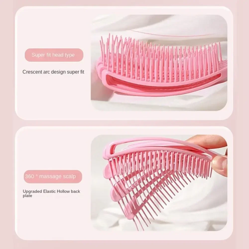 Haarbürste, Oktopus-Haarbürste, Rosa Massage-Entwirrbürste für lockiges Haar, Pflege für dickes Haar, Haarstyling-Werkzeuge – Detail 9