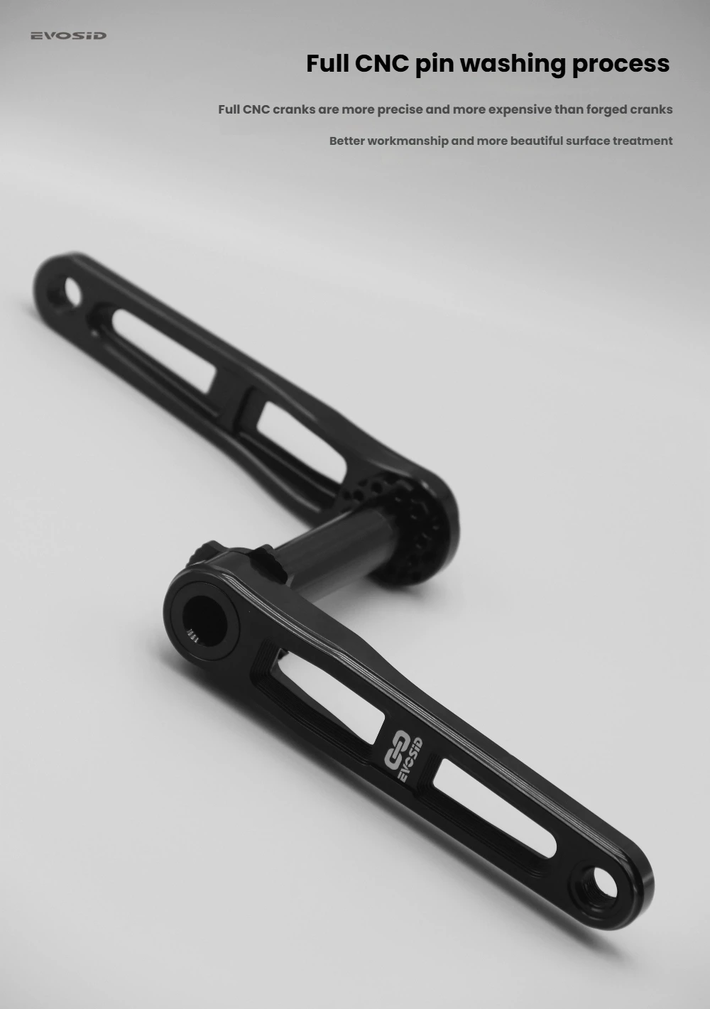 EVOSID Ultraleichte Rennradkurbel 160/165/170 mm Gravel Fahrradkurbelgarnitur 8S 9-12S Faltrad Intregated Kurbel Kettenblatt 40T-50T – Detail 2
