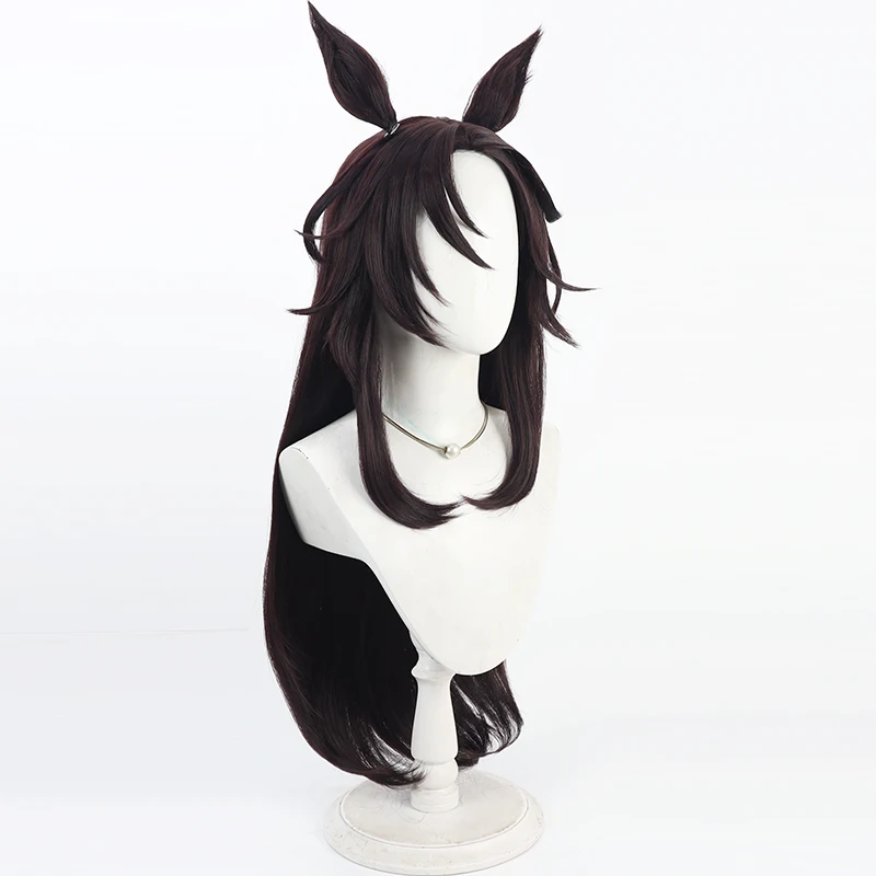 Uma Pretty Derby Speed Symboli Cosplay Wig Ears Tail Halloween Party Prop Synthetic Hair Heat Resistant Fiber Prop + Wig Cap