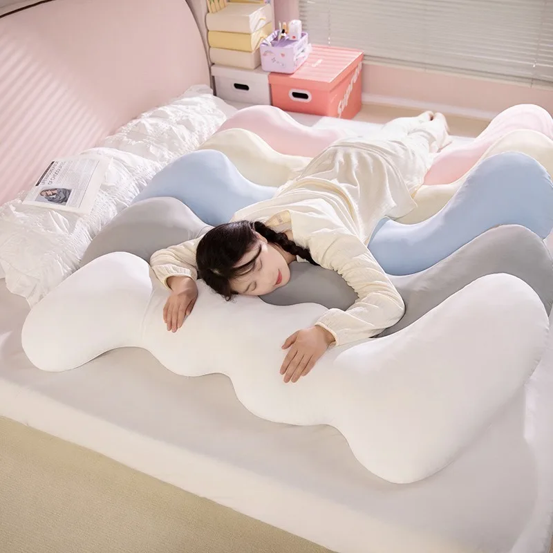

Summer Cool Long Bar Pillow for Girls Sleeping Pillow Upper Side Sleep Leg Clamp Artifact Living Room Sofa Ice Silk Pillow