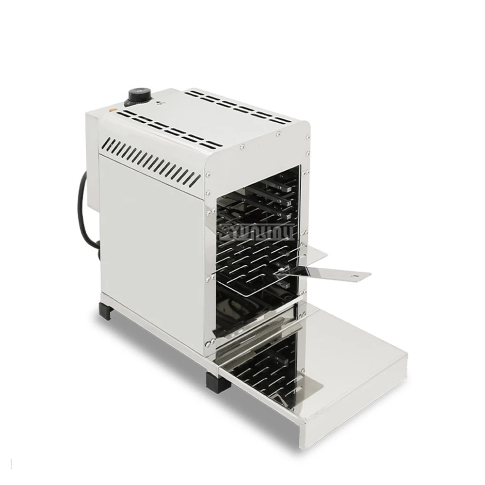 Parrilla Eléctrica Comercial de Acero Inoxidable para Asar, Máquina para Kebabs y Filetes, Equipo para Asado