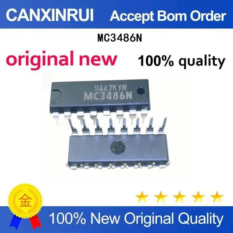 (5-100 Pieces) New MC3486N MC3486 DIP-16 Direct Insertion Buffer Chip Driver IC