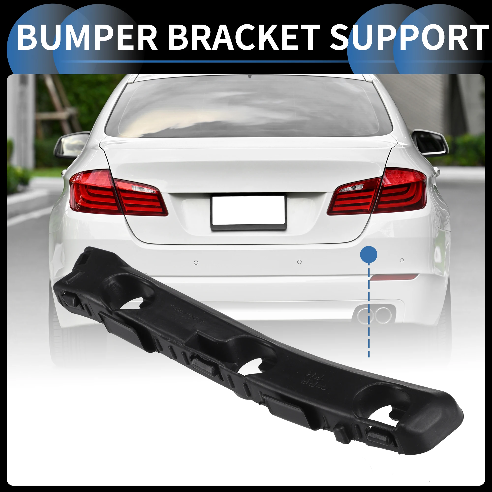 UXCELL 1pc Right Rear Bumper Retainer Bracket No.866141W200 for Kia Rio 2012-2017 Black