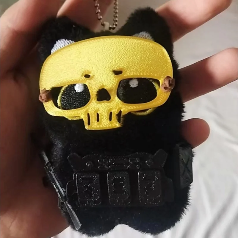 Delta Force Q-Version Cat Plush Doll Palm Toy Car Keychain Decoration Backpack Belt Dual-Use Plush Pendant Anime Collect Gift