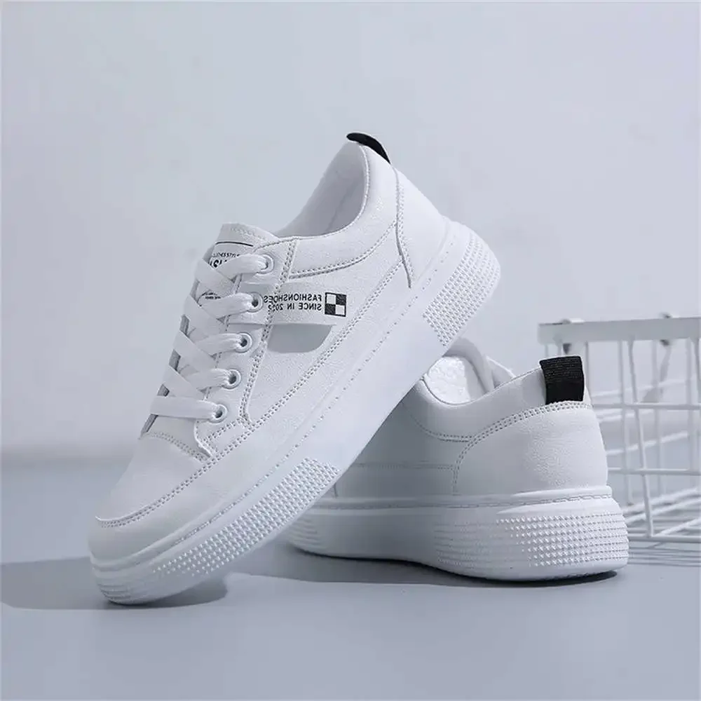 35-36 White Sole Special Flat Shoes Beige Woman Boots Sneakers 33 Size Sport School Offers Boty Team Tenise