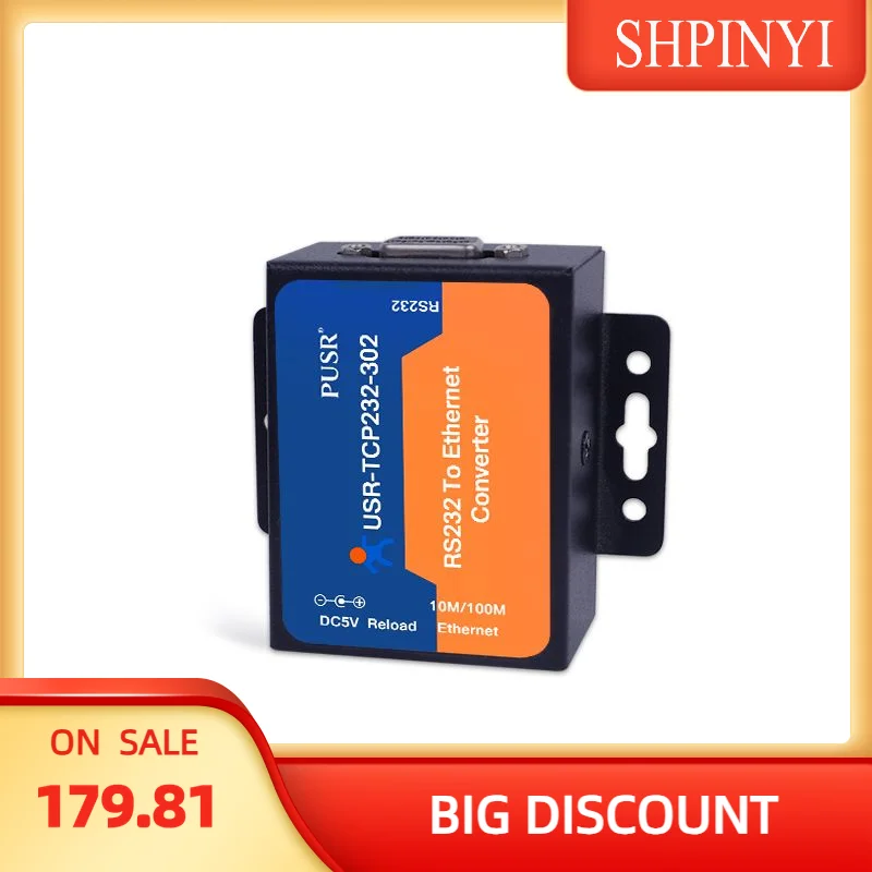 USR-TCP232-302 cost-effective RS232 serial to Ethernet TCP/IP to Serial device server converters