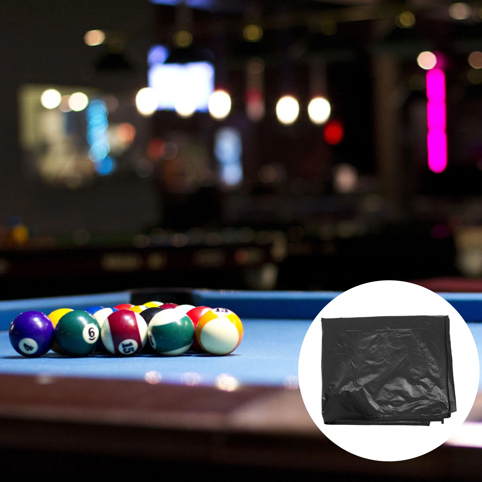 

Splashproof Billiard Pool Table -Weather Protection Lightweight Portable Cloth Debris Scratch Resistant Elegant Design