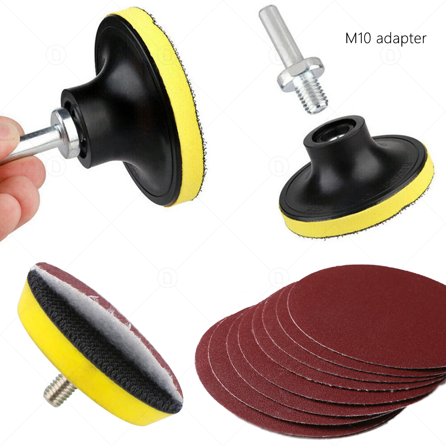 Sand Paper Sanding Discs Hook And Loop Adhesive Sandpaper For Car Headlight Restoration Polishing Sander Polisher Backing Pad