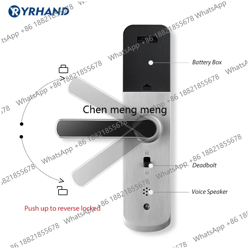 New X6 Waterproof Tuya smartlife Security Fingerprint Wifi Smart Door Lock With Door Bell For Home Apartment Hotel