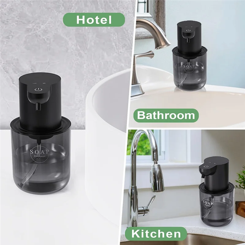 

ABBP-автоматический дозатор пенного мыла, настенное крепление, бесконтактный, 4-уровневая регулировка, перезаряжаемый дозатор пенного мыла для рук на 400 мл