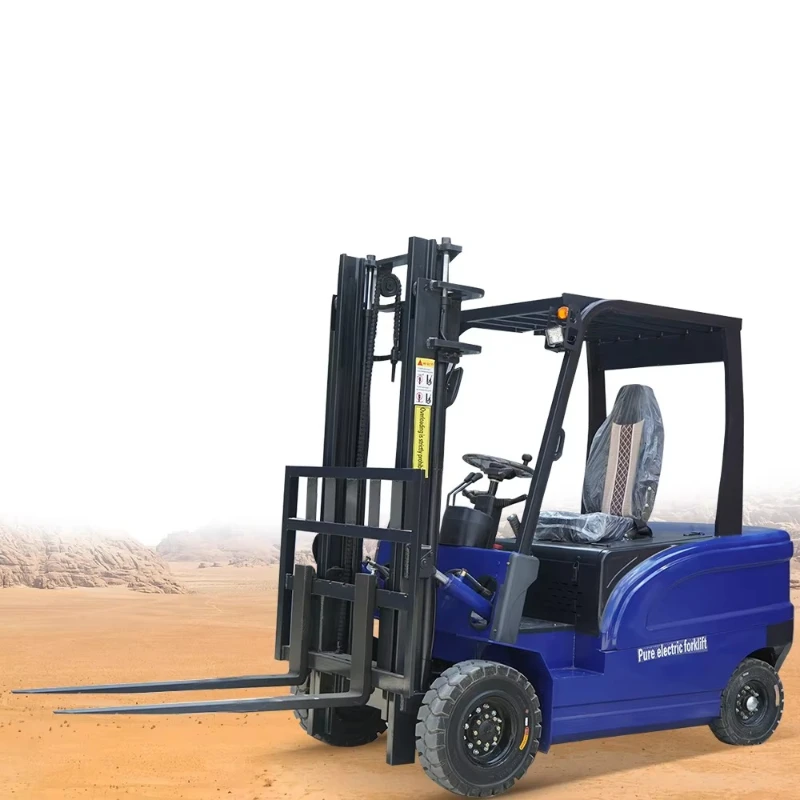 2.5Ton 3 Ton Free Lift Lithium 4 Wheel Electric Forklift Practical Smooth Supermarket Storage Hydraulic Lifting Truck