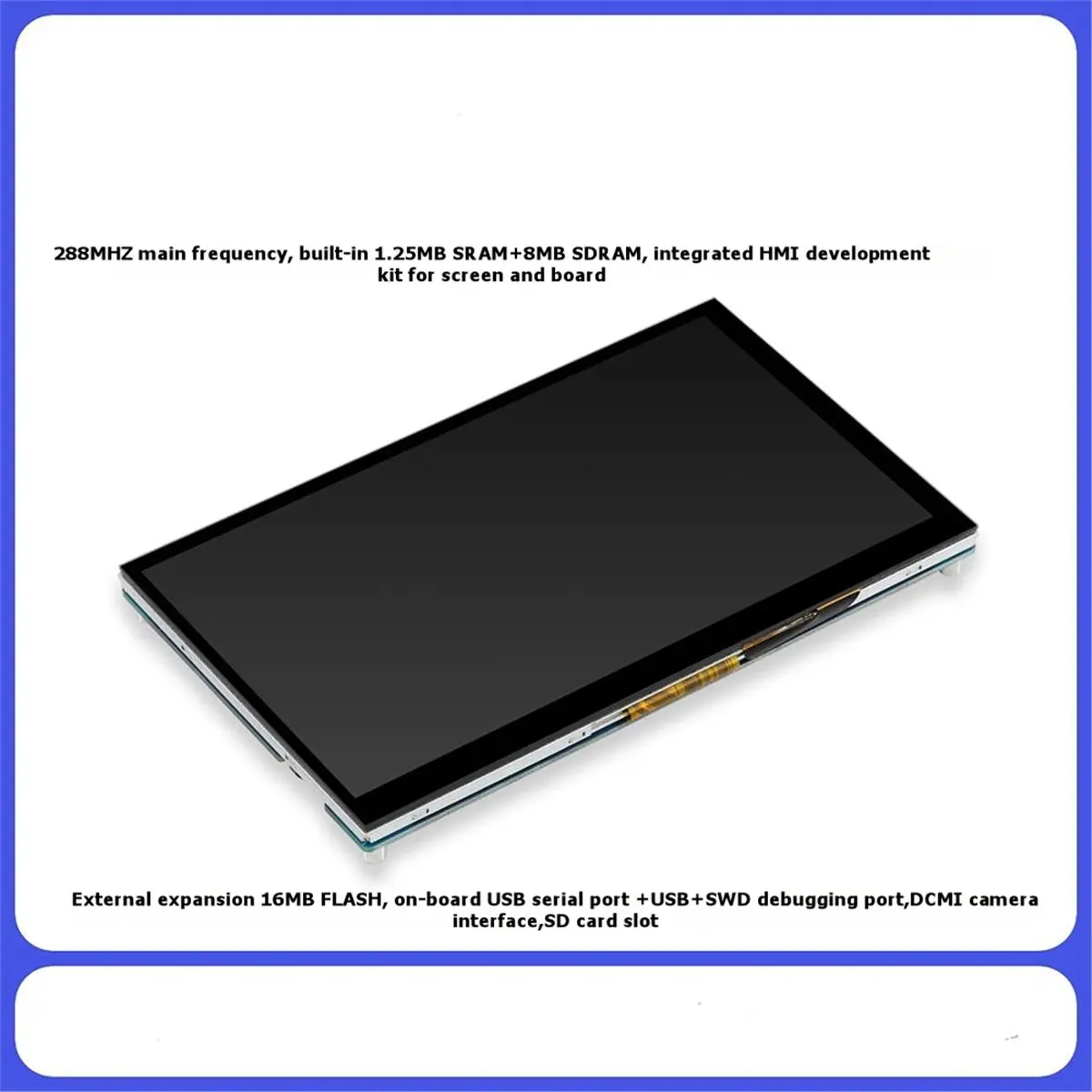 MH2457 Development Board, 7-Inch 1024x600 Screen Panel Integrated Development Kit, LVGL Capacitive Screen