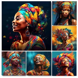 Diamond Art Painting African Traditional Culture Black Woman Full Mosaic Portrait Jewelry Cross Stitch Kits Home Decor Picture