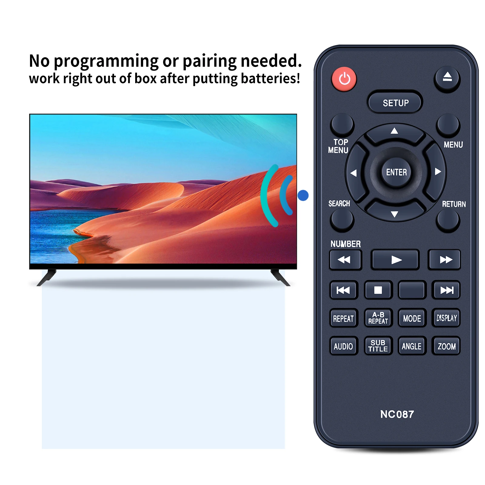 New NC087 Remote Control For Sanyo DVD Player FWDP105F FWDP175F