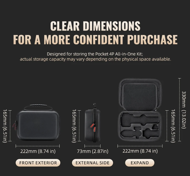 Pocket 4P Tragetasche für DJI Osmo Pocket 4 Pro Creator Combo Zubehör Tragbare PU-Schutz-Schulter-Reisetasche – Detail 10