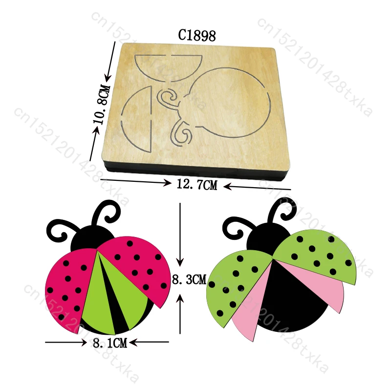 

Ladybug wooden die for scrapbooking, cutting Dies, New, C1898