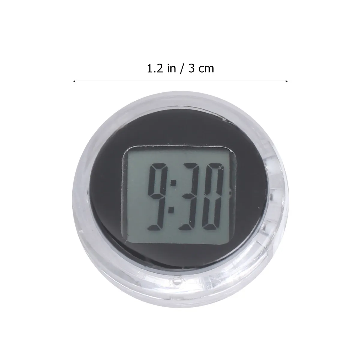 Mini Car Dashboard Clock Self-Adhesive Waterproof Digital Clock for Car Motorcycle Scooter Bike Office Use 12-Hour Format Black - view 5