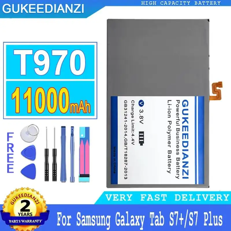 

T970 EB-BT975ABY For Samsung Galaxy Tab S7 Plus 12.4 SM-T976B SM-T970 11000mAh Tablet Battery Stable Reliable Power Supply