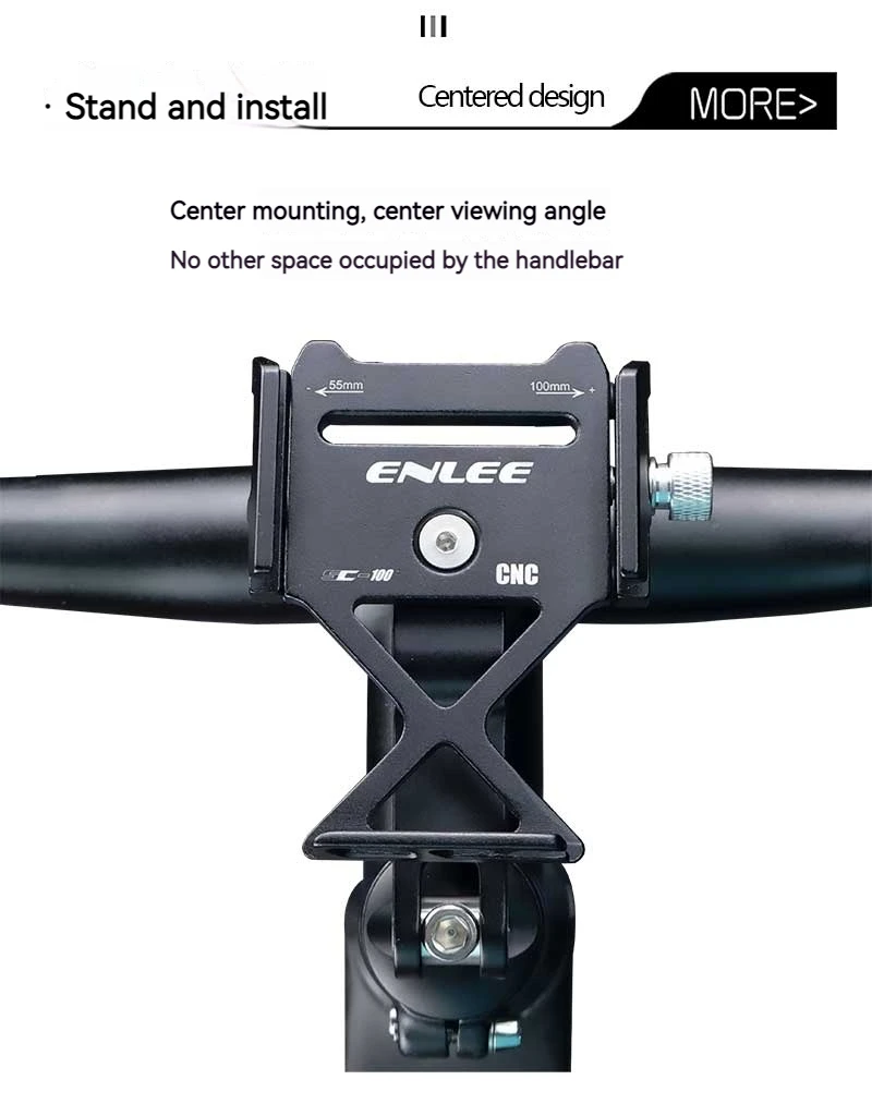 Enlee Motorrad Handy halter für alle Telefon Universal Fahrrad Lenker halter Fahrrad Radfahren Aluminium legierung Ständer – Detail 7