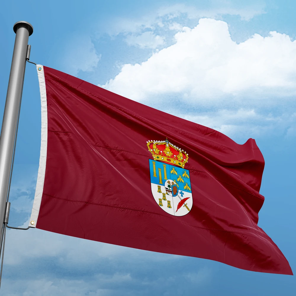 Bandera de Madrid de 3x5 pies, 90x150 cm, banderas de España, decoración del hogar, interior y exterior, poliéster colgante