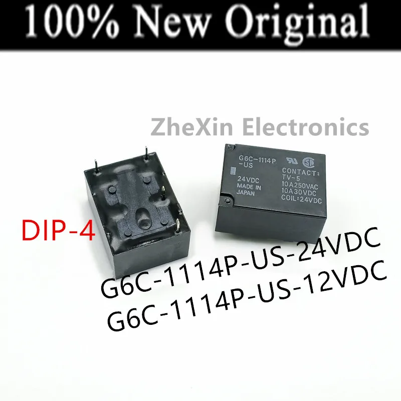 5PCS/Lot   G6C-1114P-US-24VDC 、G6C-1114P-US-12VDC 、G6C-1114P-US-5VDC  DIP-4  New Original Electromagnetic Relay   G6C-1114P-US