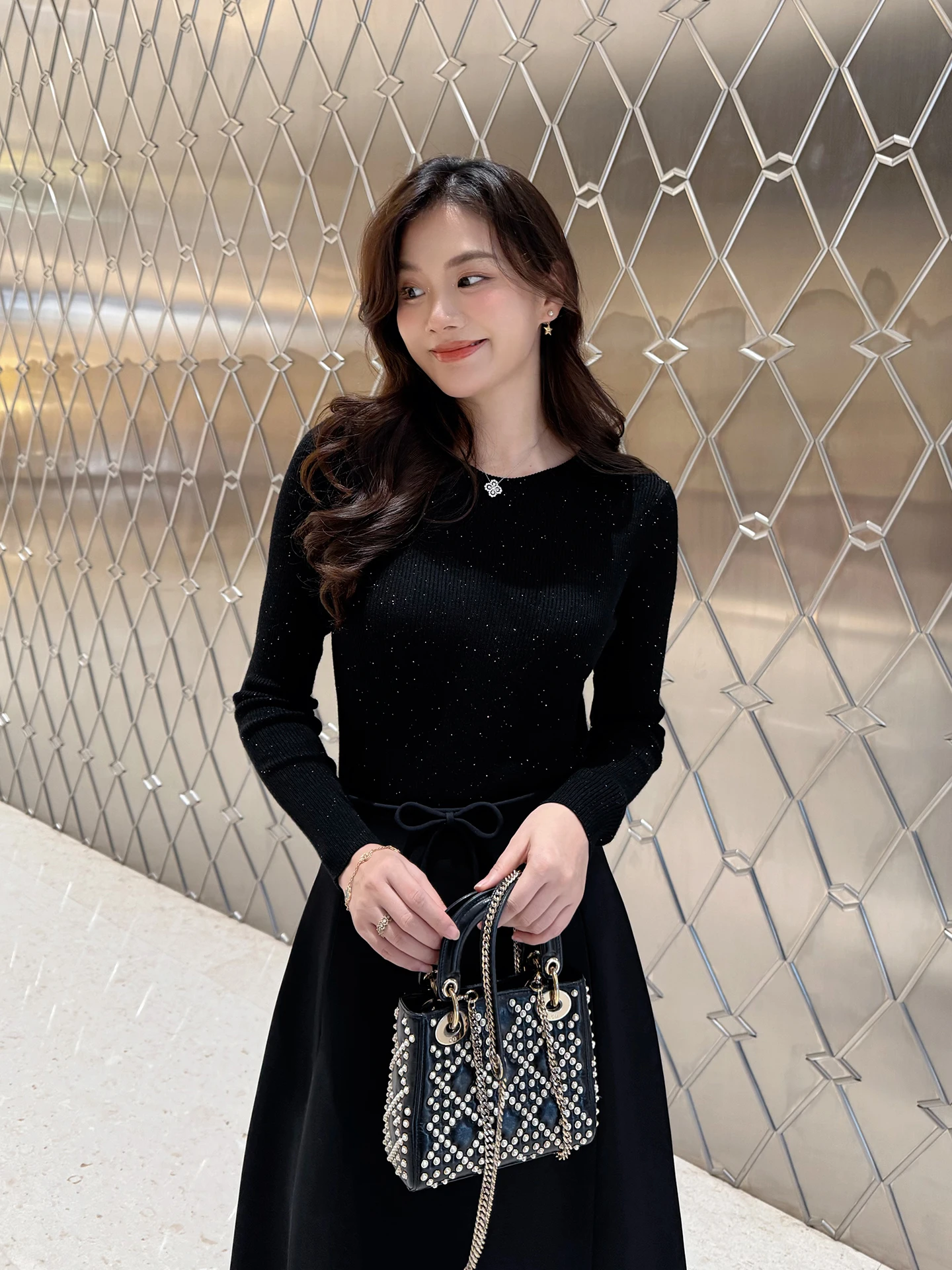 

Женский вязаный свитер Linyei Casual с круглым вырезом, 100% шерсть, блестящий, осенне-зимний, новый, модный, базовый слой