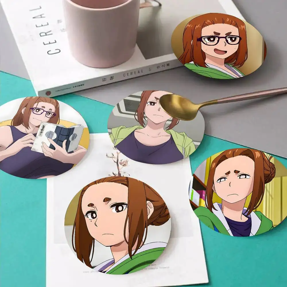 1pc Sumireko Ogawa Anime characters Wooden Coaster Colour Printing Cup Mat Home Desk Decoration Gifts