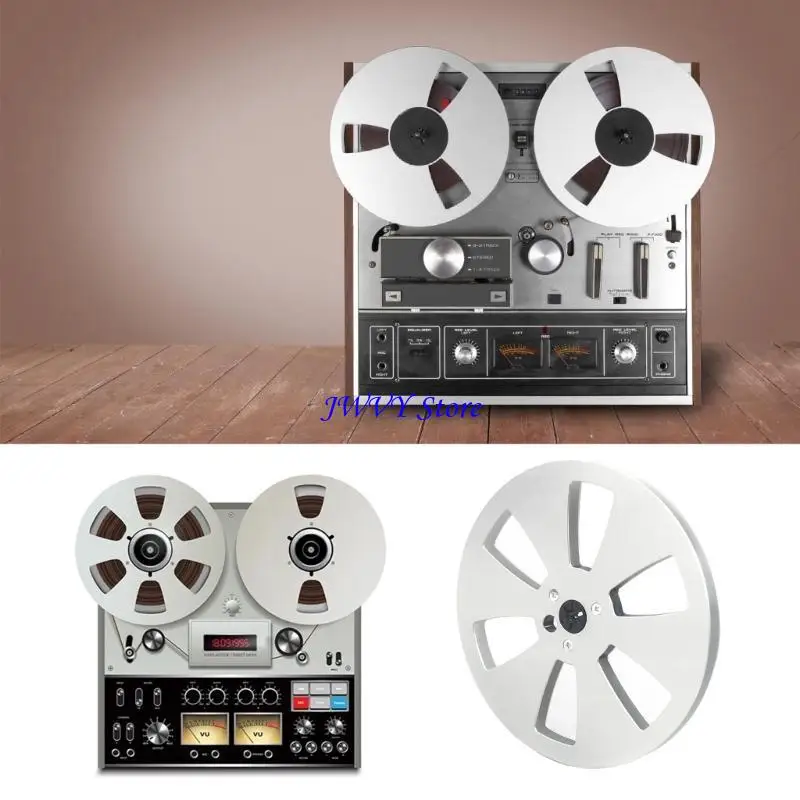 

573A Профессиональная 7-дюймовая записывающая катушка из алюминиевого сплава с 6 отверстиями для катушечных магнитофонов